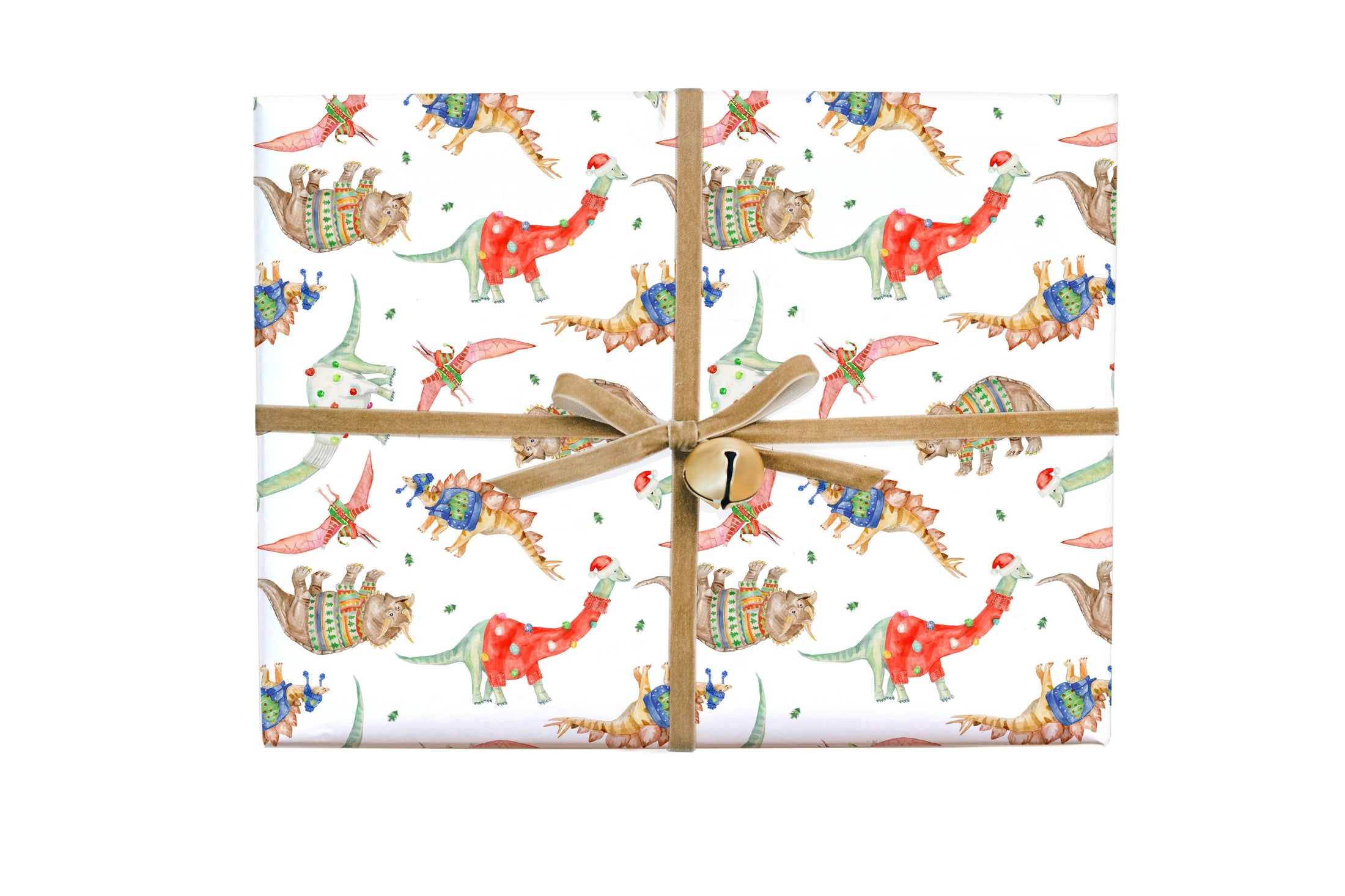 Gift Wrap: Festive Dinosaur Gift Wrap Roll