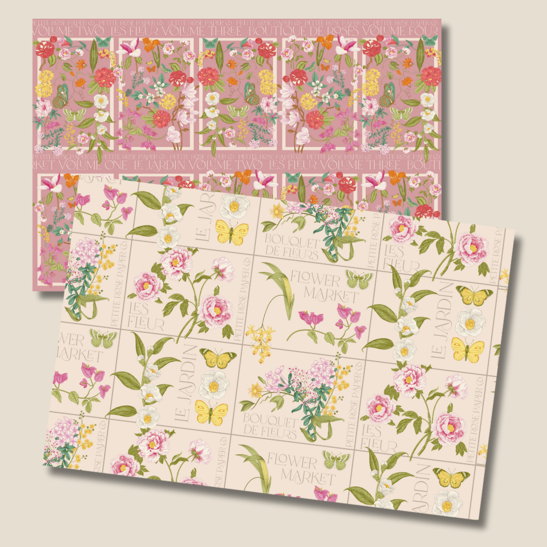 Gift Wrap | Double-sided | Sheets: Floral/Rose