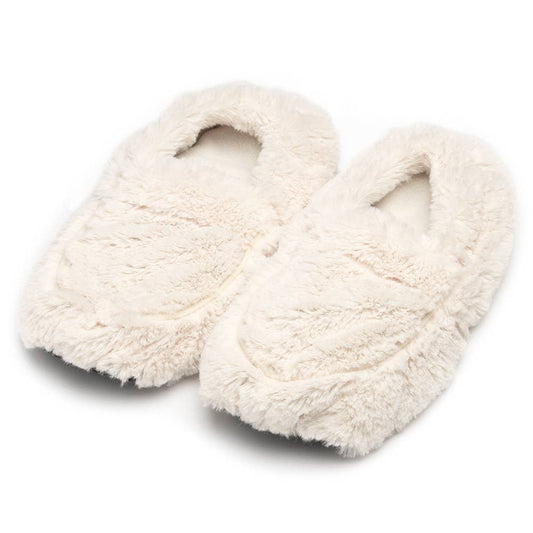 Warmies® Lavender Plush Cream Slippers (Womens Size 8-10)