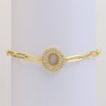 Load image into Gallery viewer, Bracelet: CZ Initial Bubble Balloon Bracelet (Gold Filled)
