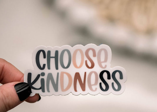 Sticker: Choose Kindness Pastel Vinyl Sticker, 3x3 in