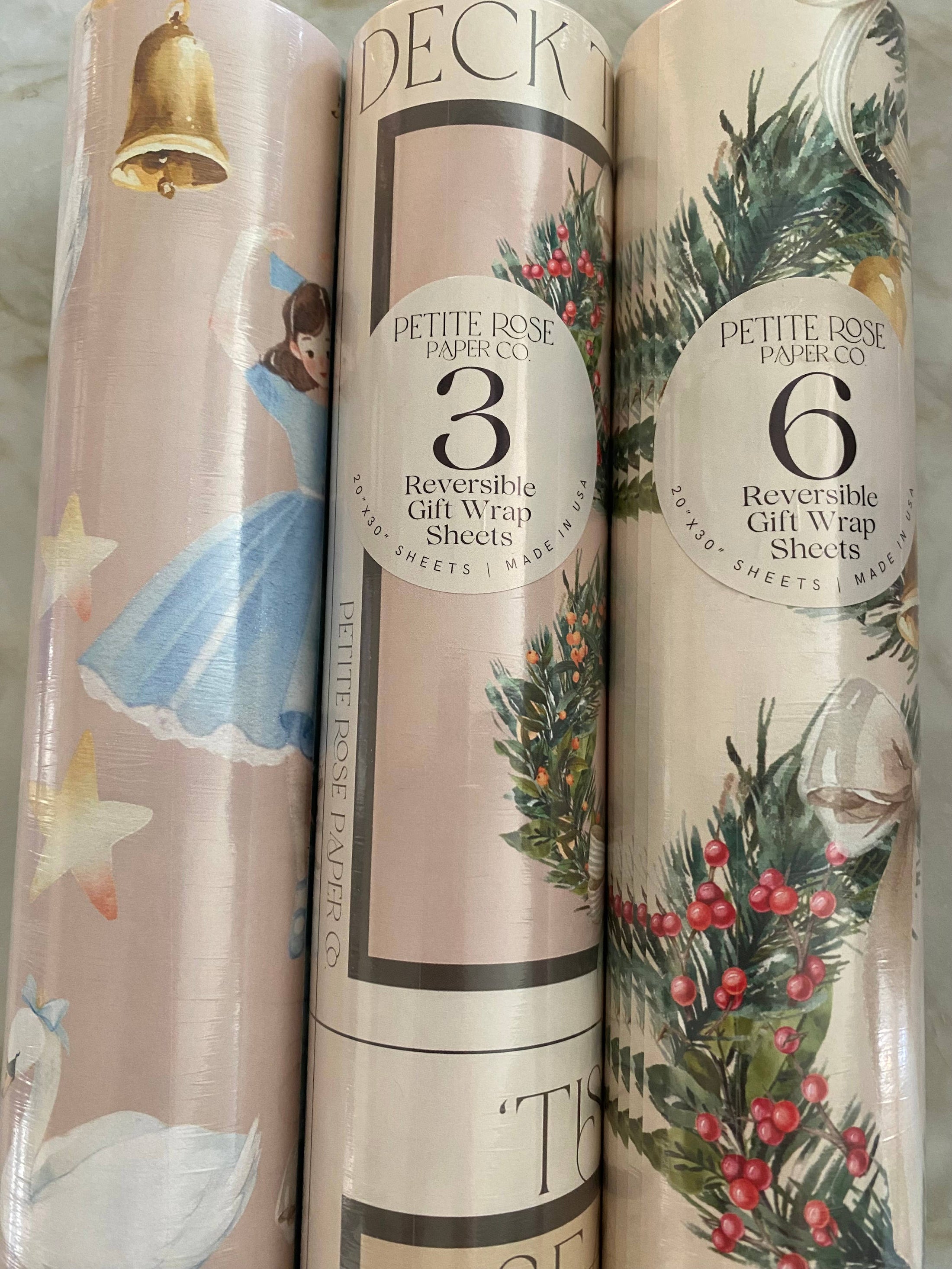 Gift Wrap | Reversible Holiday | Double-Sided Wrap