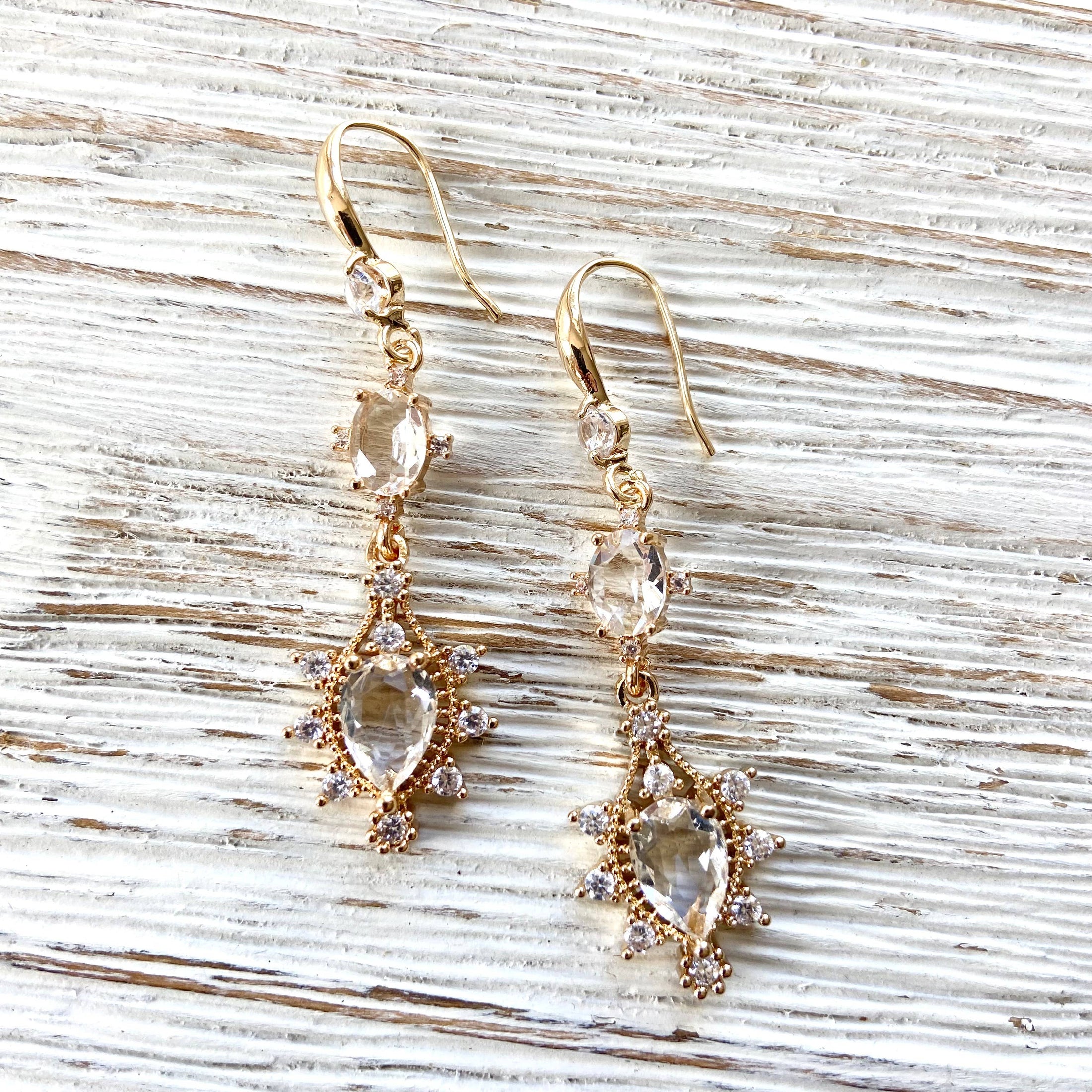 Earrings: Modern Vintage Crystals
