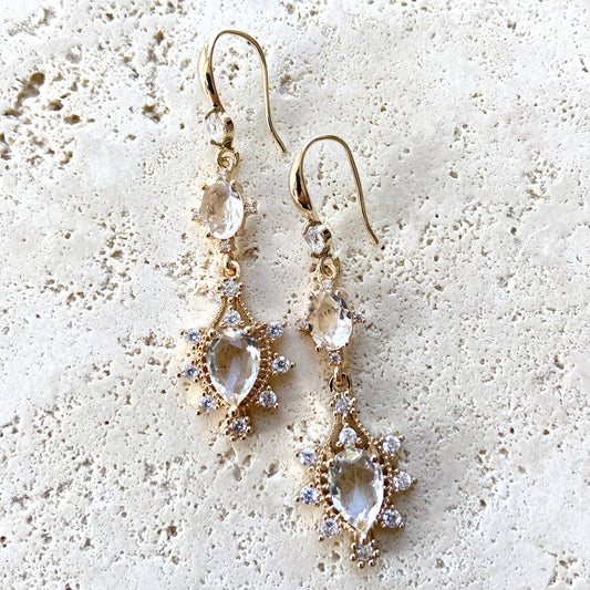 Earrings: Modern Vintage Crystals