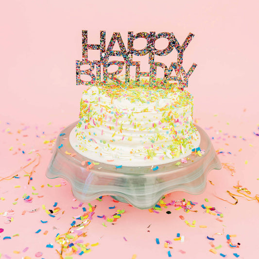 Confetti: Cake Topper - "Happy Birthday"