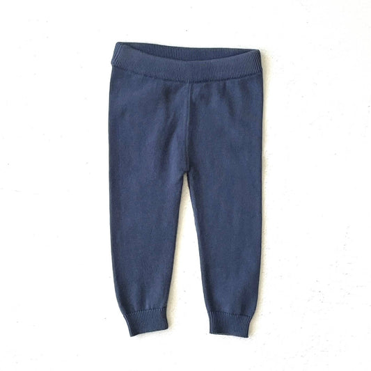 Milan Earthy Sweater Knit Baby Legging Pants Organic Cotton: Mauve Pink / 12-18 Month
