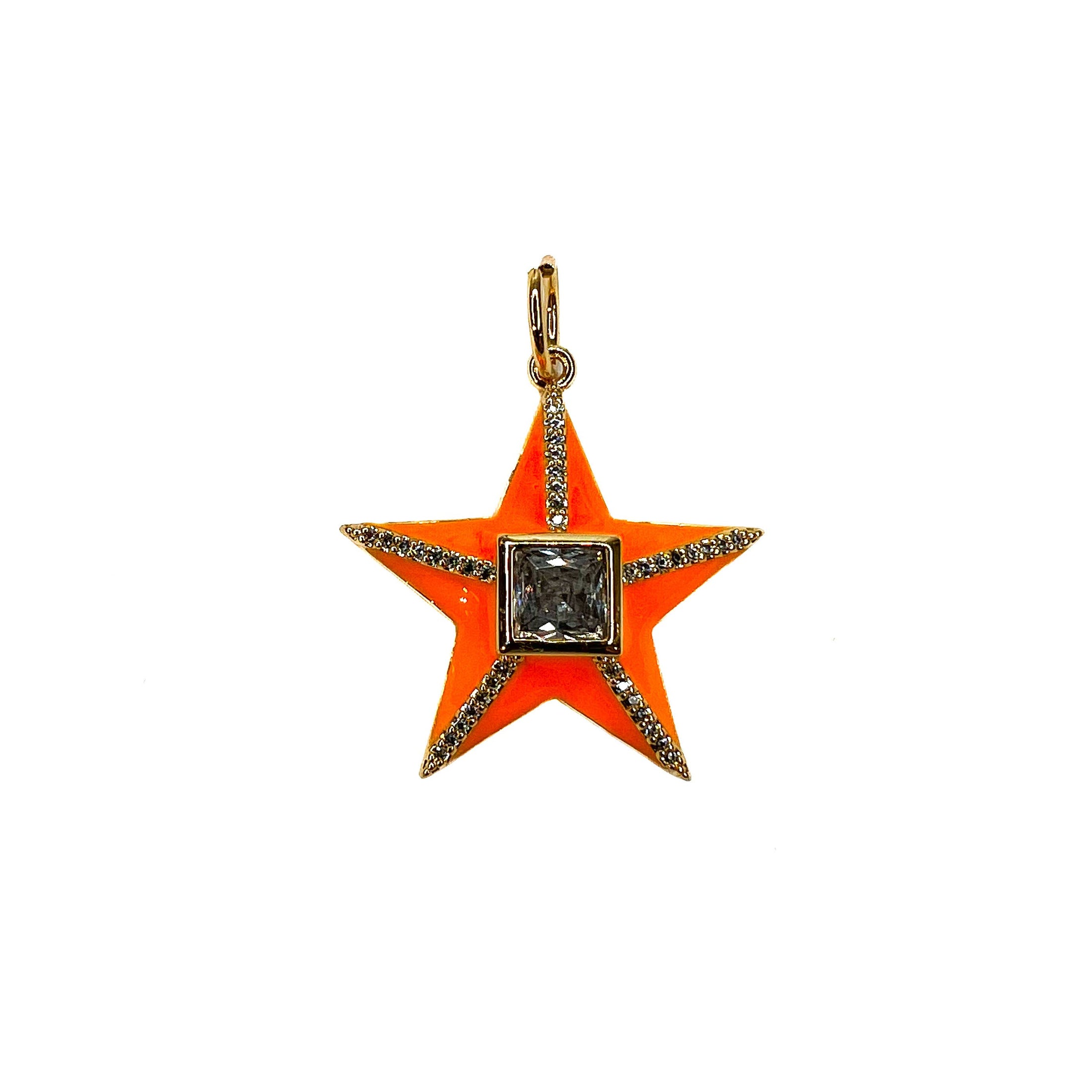 Charm: Star with CZ (Available in Multiple Colors)