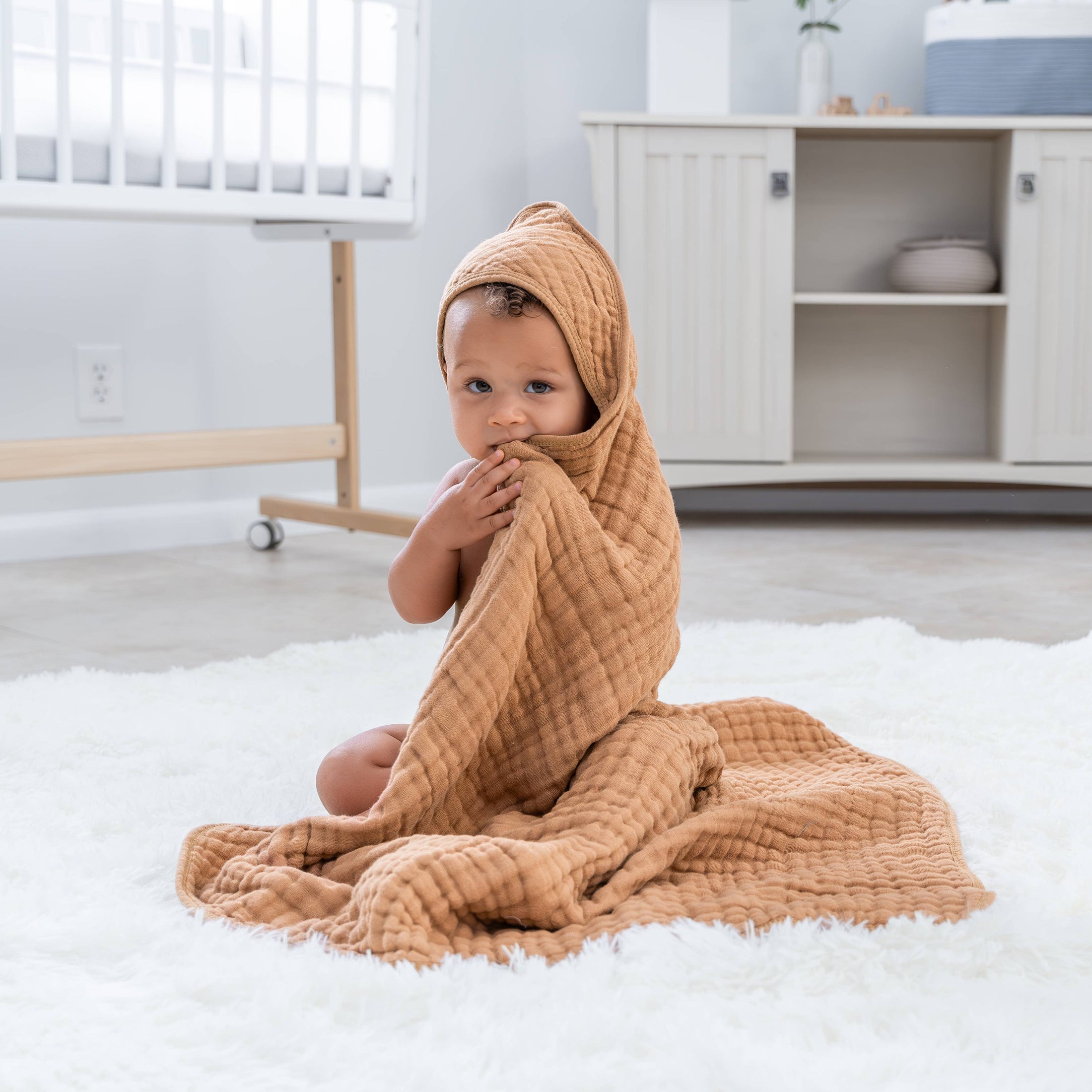 Hooded Baby Towels: Muslin Cotton - Larger for Better Coverage