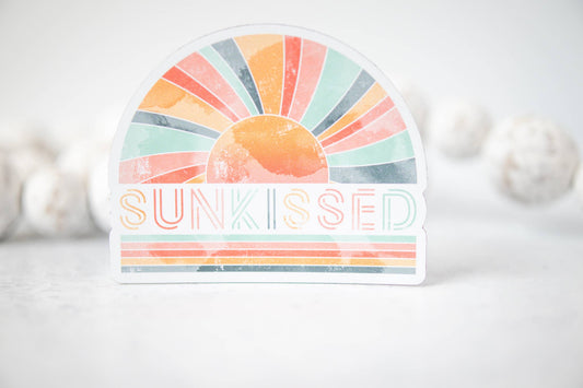 Magnet: Sunkissed Retro Sun, 3"x3"