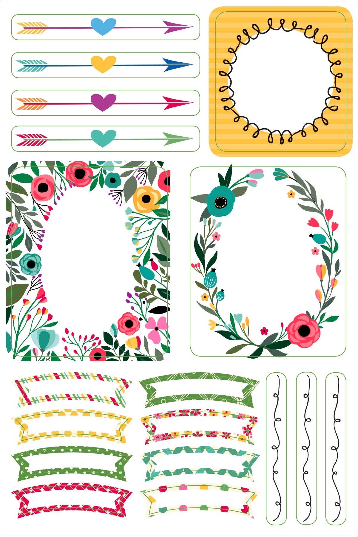 Stickers: Planner Essentials Borders & Frames