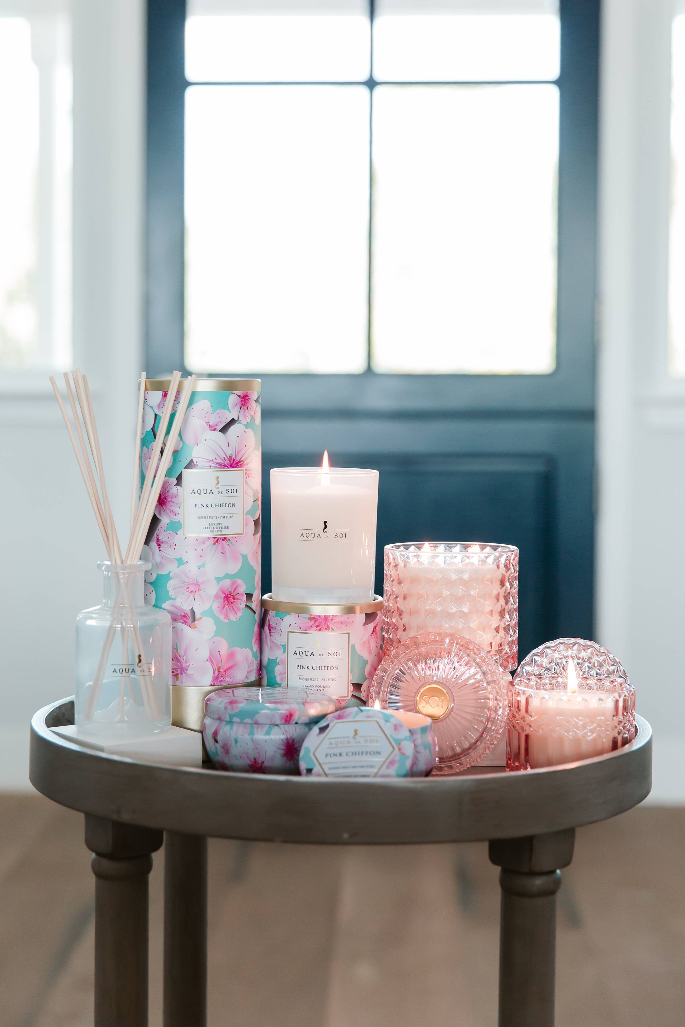 Candle: Pink Chiffon 4oz  Candle Tin