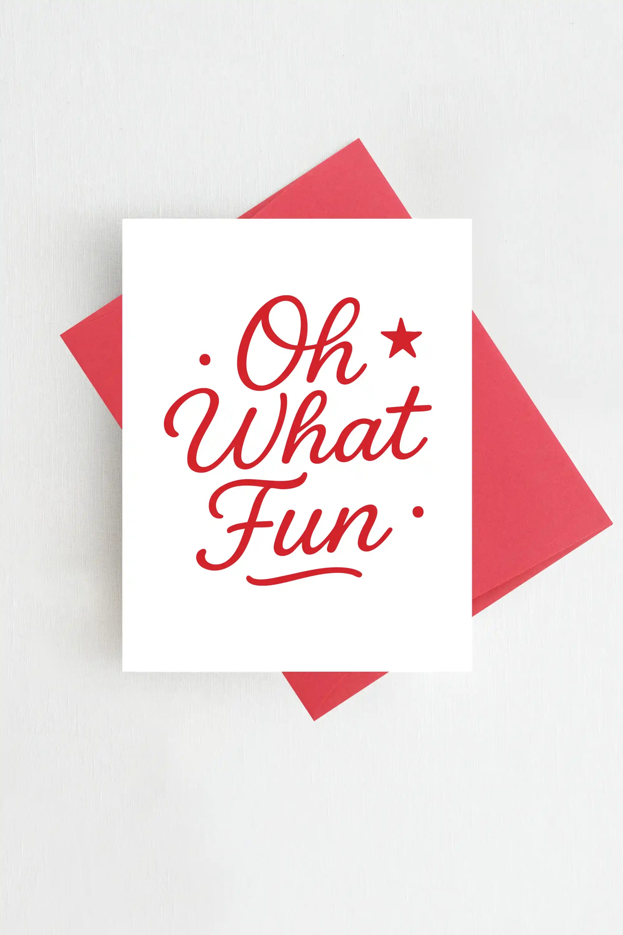 Greeting Card: Christmas Card: Oh What Fun Christmas Holiday Greeting