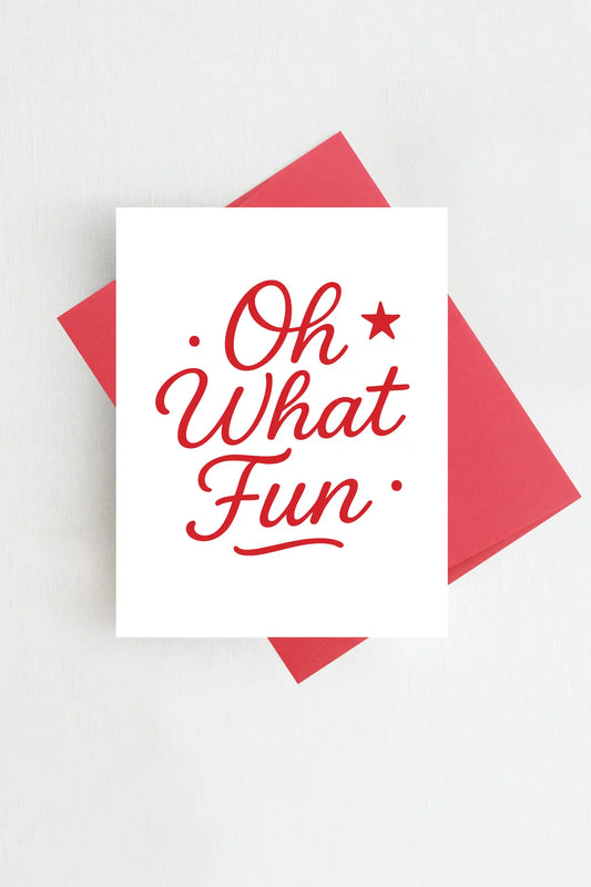Greeting Card: Christmas Card: Oh What Fun Christmas Holiday Greeting