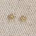 Load image into Gallery viewer, Earrings: 18k Gold Filled Starburst Studs
