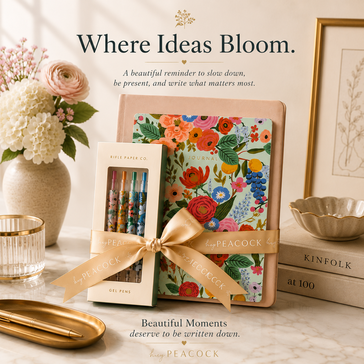 Journal Bundle: Garden Party w/Set of Gel Ink Pens