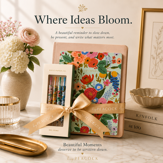 Journal Bundle: Garden Party w/Set of Gel Ink Pens