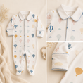 Load image into Gallery viewer, TWIN NEWBORN/TODDLER BUNDLE: Ice Cream Social + Up, Up & Away (100% PIMA Cotton Set)
