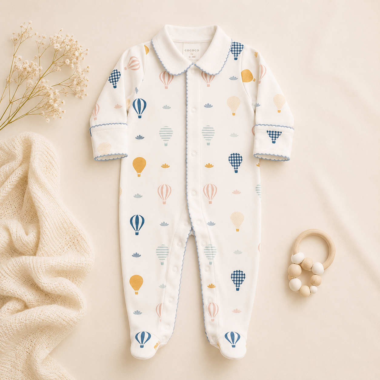 TWIN NEWBORN/TODDLER BUNDLE: Ice Cream Social + Up, Up & Away (100% PIMA Cotton Set)