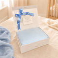 Load image into Gallery viewer, Swaddle Muslin Blanket: Solid Blue, Boy Newborn Gift
