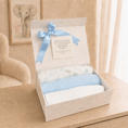 Load image into Gallery viewer, Swaddle Muslin Blankets: BUNDLE OF LOVE, Set of 3, Boy Newborn Gift
