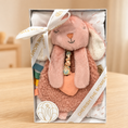 Load image into Gallery viewer, Baby Bundle (Box): Plush Lovey Bunny with Silicone Teether + Swaddle

