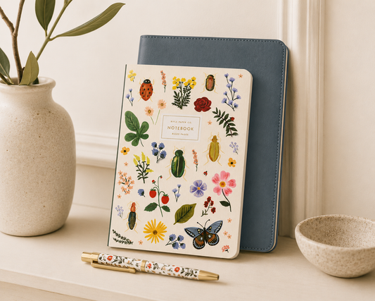 Journal Bundle: Garden Party Set | PU Leather Cover with Rifle Paper Co.® Notebook & Pen