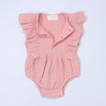 Load image into Gallery viewer, Baby Ruffle Romper (100% Muslin Cotton) Pink
