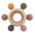 Load image into Gallery viewer, Colorful Baby Teether Toy, BPA-Free Silicone Rings with Organic Natural Wood
