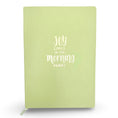 Load image into Gallery viewer, Journal: HeyPeacock Journal, PREMIUM Soft Leather - JOY COMES IN THE MORNING
