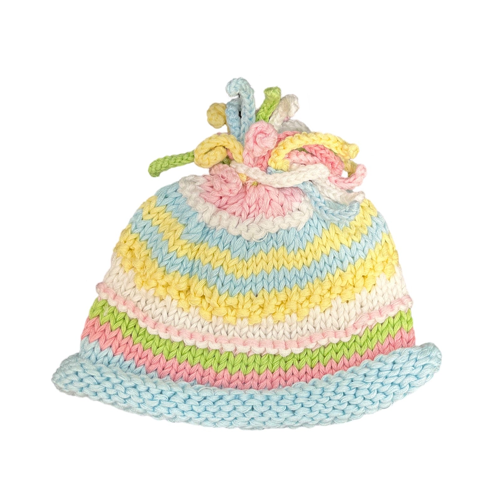 Heirloom Hat: Pastel Mercerized Cotton Crocheted