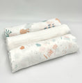 Load image into Gallery viewer, Swaddle Muslin Blankets: UNDER THE SEA, Set of 3, Girl Newborn Gift
