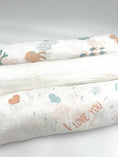 Load image into Gallery viewer, Swaddle Muslin Blankets: UNDER THE SEA, Set of 3, Girl Newborn Gift
