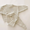 Load image into Gallery viewer, Knitted Top & Bottom Set: Salt & Pepper (Newborn)
