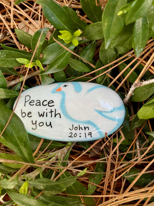 Scatter Kindness Rock: Peace be with you.