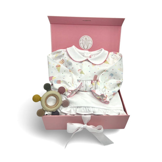 TWIN NEWBORN/TODDLER BUNDLE: Ice Cream Social + Up, Up & Away (100% PIMA Cotton Set)