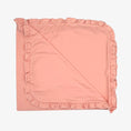Load image into Gallery viewer, 100% PIMA Cotton Ruffle Blanket: Apricot with White Picot Trim
