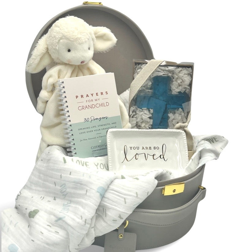 HeyPeacock Keepsake Box Newborn Bundle: Prayers for My Grandchild