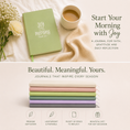 Load image into Gallery viewer, Journal: HeyPeacock Journal, PREMIUM Soft Leather - JOY COMES IN THE MORNING
