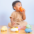 Load image into Gallery viewer, Organic Natural Teether, Rattle & Bath Toy: Bus
