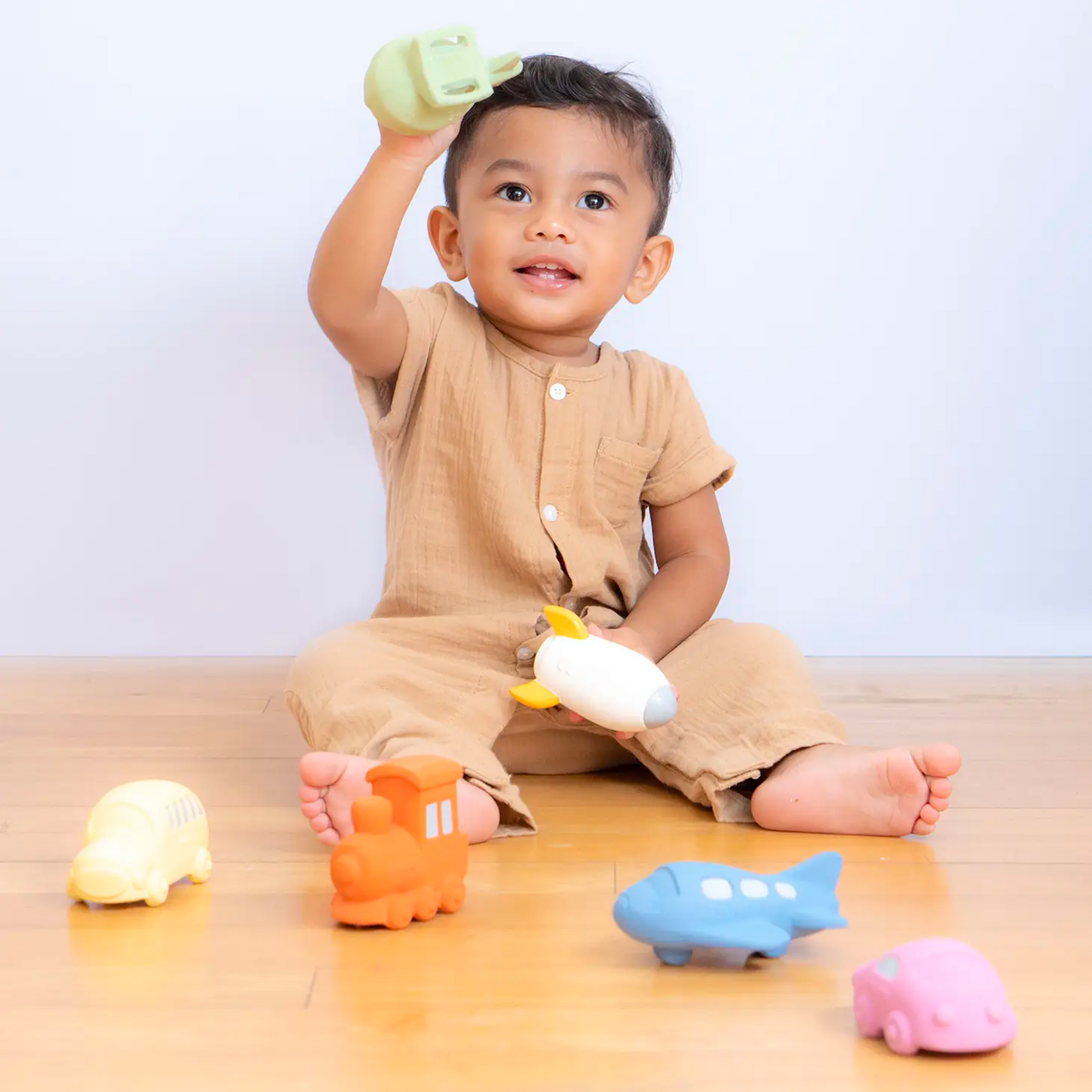 Natural Organic Teether, Rattle & Bath Toy: Plane