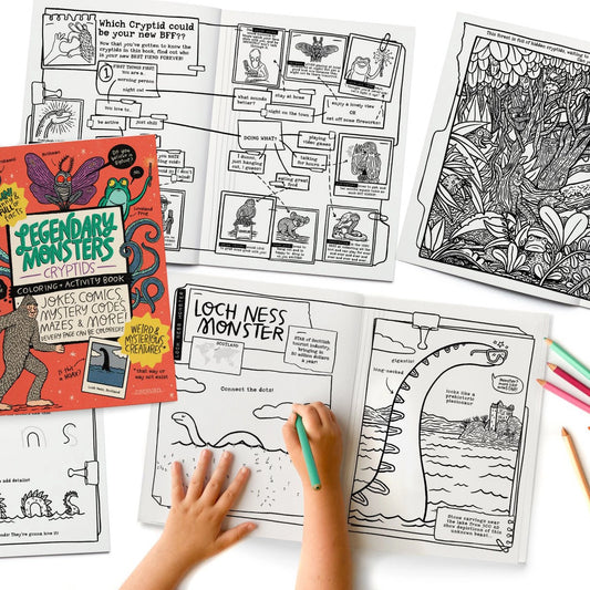 Activity Book: Legendary Monsters CRYPTIDS Coloring, Activity, Jokes + MORE