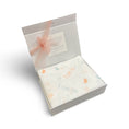 Load image into Gallery viewer, Swaddle Muslin Blanket: I LOVE YOU - PEACH/AQUA, Girl Newborn Gift
