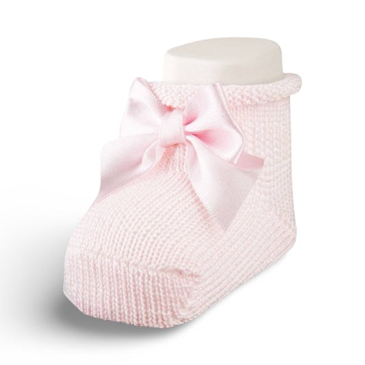 Newborn Scottish Yarn Socks With Bow