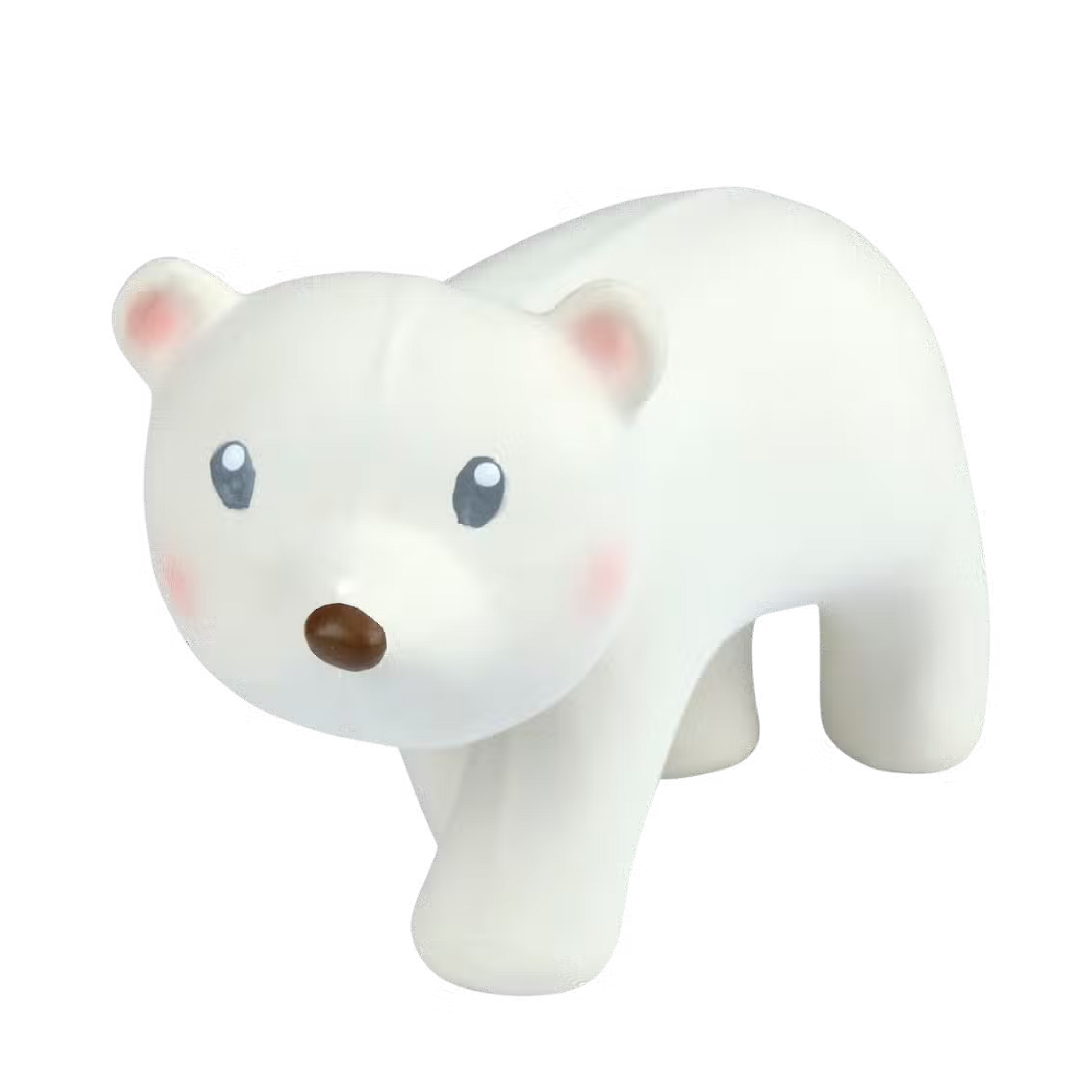 Natural Organic Teether, Rattle & Bath Toy: Arctic Polar Bear