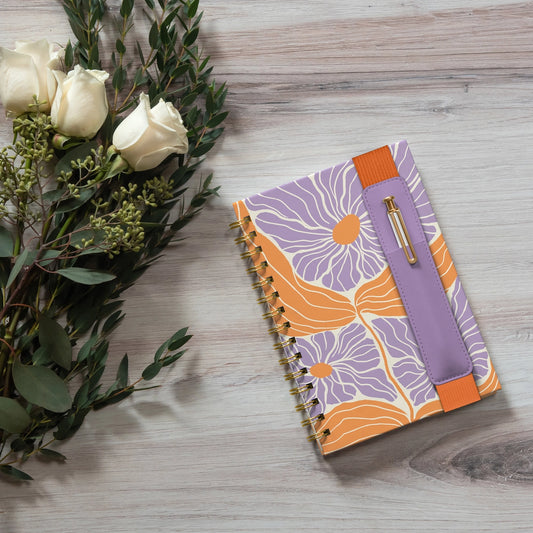 Journal: Abloom Oliver Notebook with Pen Pocket