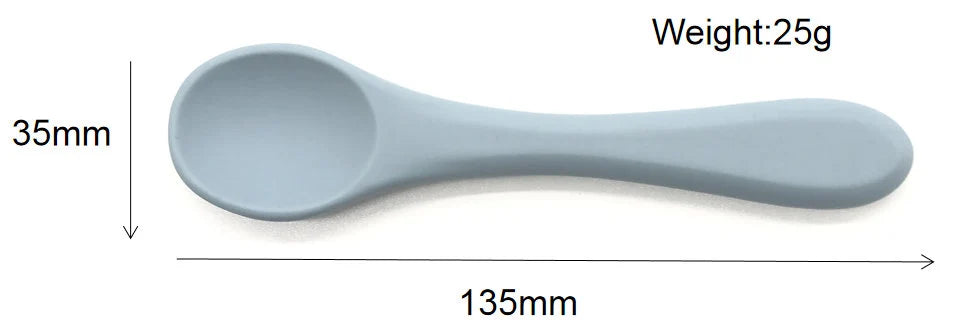 Silicone Baby Feeding Spoons, Infant - Toddler, Self-Feeding, Dishwasher Safe, 3-Pack (MULTI)