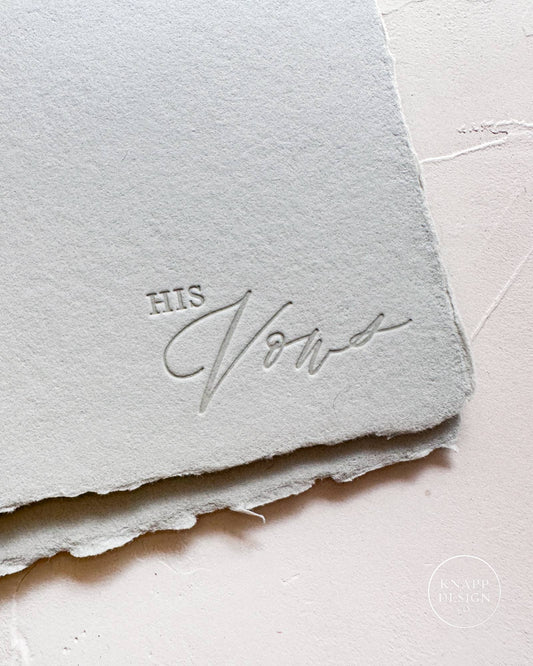 HIS Wedding Vow Booklet: Sage Green paper w/Silk Ribbon