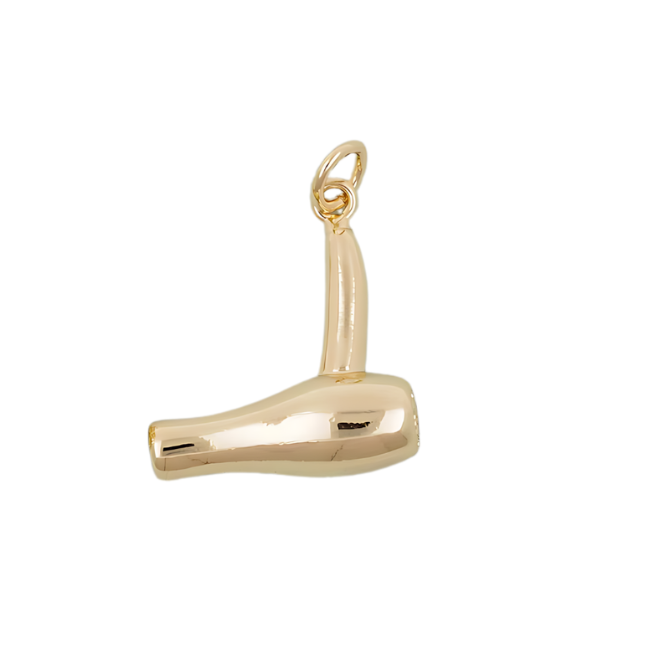 Charm: Hair Dryer (14k Gold-Plated Brass)