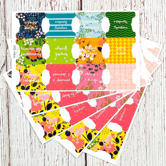 Bible Tabs: Bright Florals