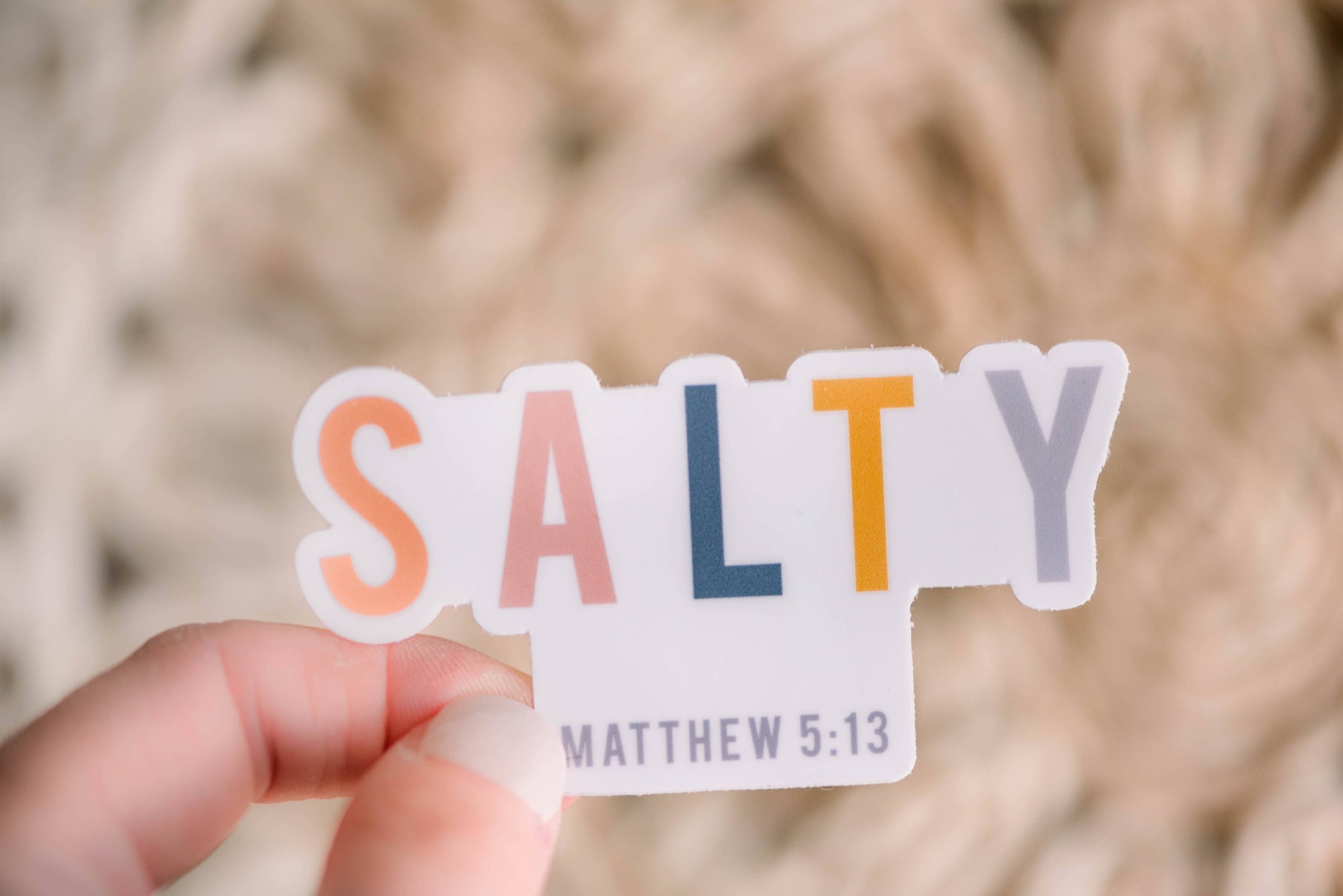 Sticker: Salty Christian Vinyl Sticker, 3x3 inch